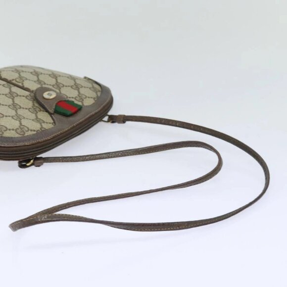 GUCCI GG Supreme Web Sherry Line Shoulder Bag PVC Beige 904 02 047 Auth 84221 - Picture 8 of 16